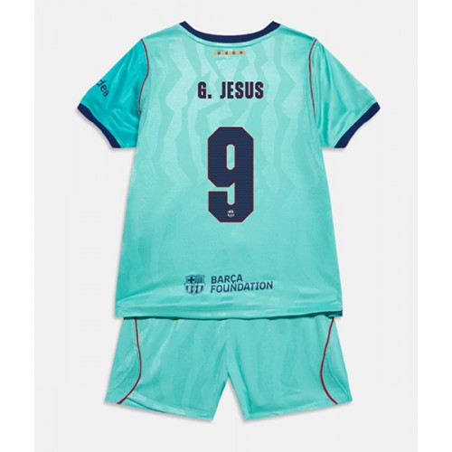 Barcelona Gabriel Jesus #9 Tredje trøje Børn 2026-27 Kortærmet (+ Korte bukser)
